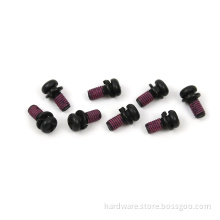 Black Oxide SEMS Screws With Spring Washers